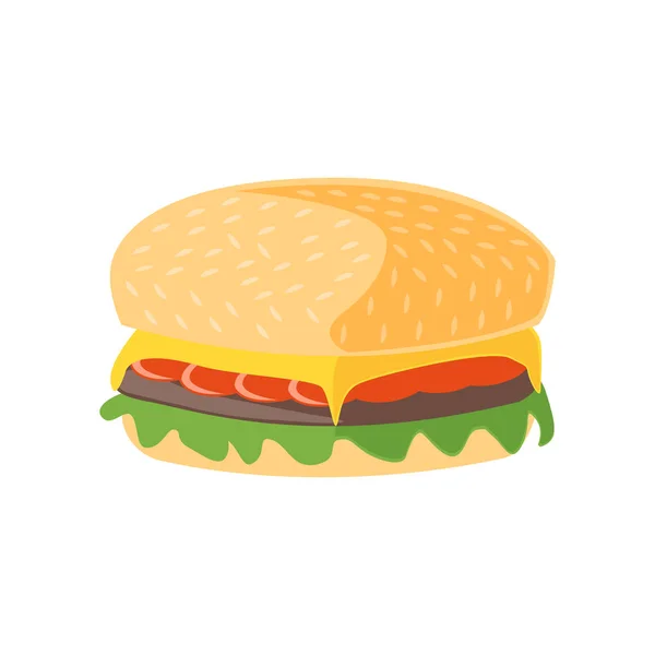 Elszigetelt Fehér Background Web Mobil App Tervező Hamburguer Logo Fogalom — Stock Vector