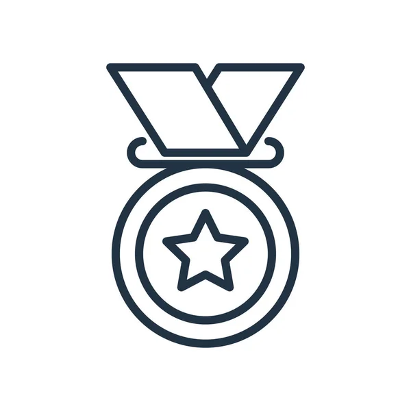 白い背景 メダル透明な記号に分離されたメダル アイコン ベクトル — ストックベクタ