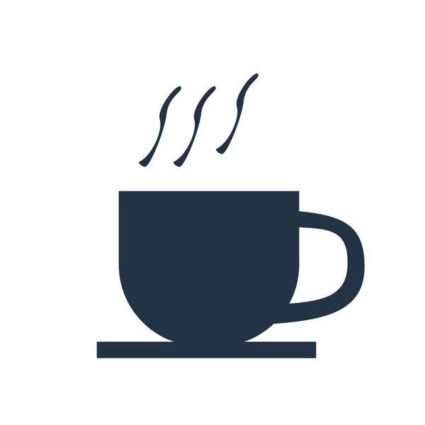 Koffiekopje Pictogram Vector Geïsoleerd Een Witte Achtergrond Koffie Beker Transparant — Stockvector