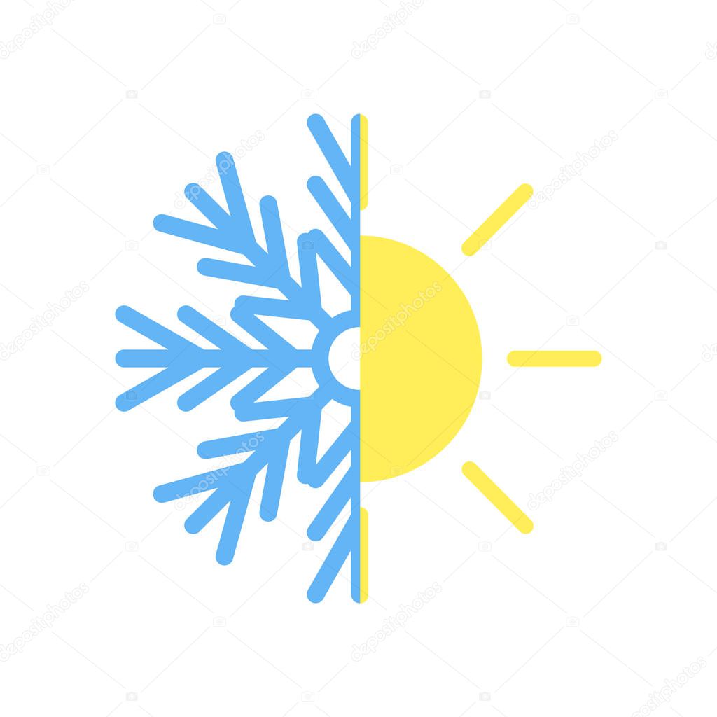 Heating icon vector isolated on white background for your web and mobile app design, Heating logo concept