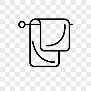 Saydam arka plan üzerinde havlu logo kavramı izole havlu vektör simgesi