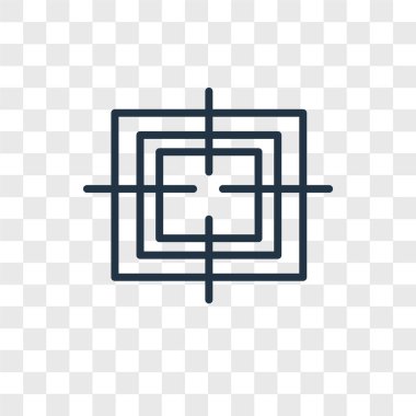 Saydam arka plan üzerinde hedef logo kavramı izole hedef vektör simgesi