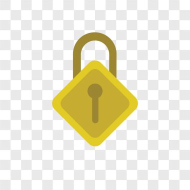 Saydam arka plan üzerinde kilitleme logo kavramı izole kilitleme vektör simgesi