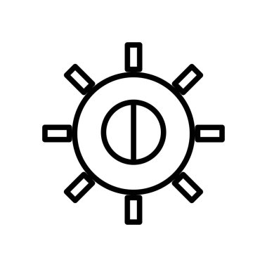 Parlaklık simge vektör beyaz arka plan üzerinde parlaklık şeffaf işareti, çizgi ve anahat öğelerini lineer tarzda izole