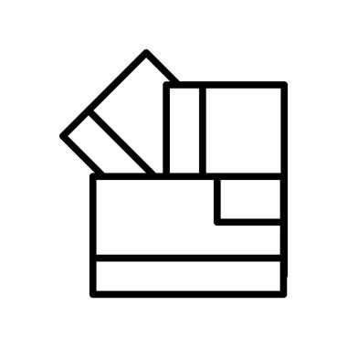 Beyaz arka plan, kart şeffaf işareti, doğrusal işareti, öğenin tasarım anahat tarzı veya izole kart simge vektör