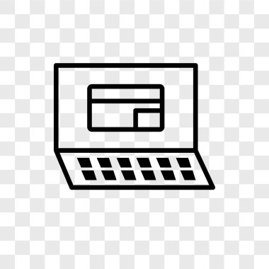 Saydam arka plan üzerinde ödeme logo kavramı izole ödeme vektör simgesi