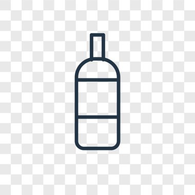 Saydam arka plan üzerinde şişe logo kavramı izole şişe vektör simgesi