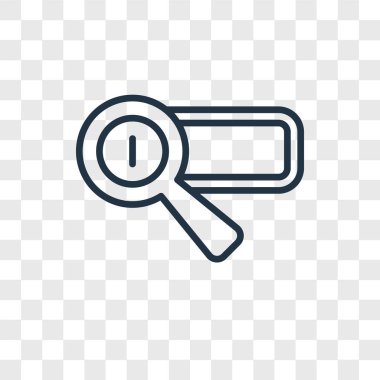 Saydam arka plan üzerinde arama altyapısı logo kavramı izole arama motoru vektör simgesi