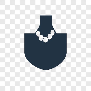 Saydam arka plan üzerinde inci kolye logo kavramı izole inci kolye vektör simgesi