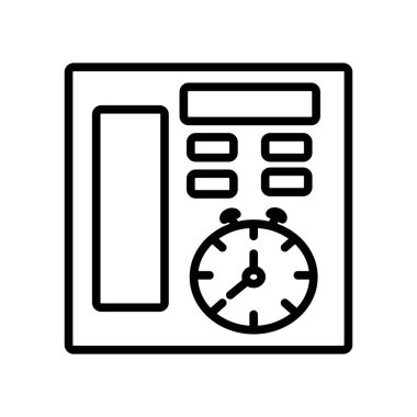 Beyaz arka plan, hizmet şeffaf işareti, çizgi ve anahat öğelerini lineer tarzda izole servis simge vektör