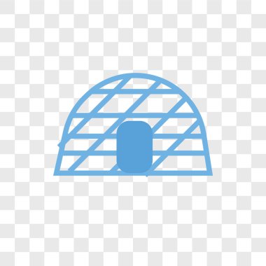 Saydam arka plan üzerinde Igloo logo kavramı izole Igloo vektör simgesi