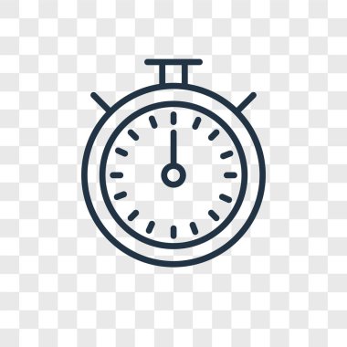 Saydam arka plan üzerinde Chronometre logo kavramı izole Chronometre vektör simgesi