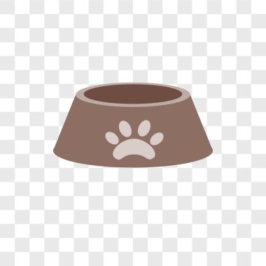 Saydam arka plan üzerinde köpek gıda logo kavramı izole köpek gıda vektör simgesi