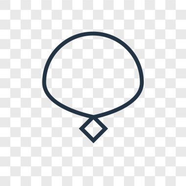 Saydam arka plan üzerinde kolye logo kavramı izole kolye vektör simgesi