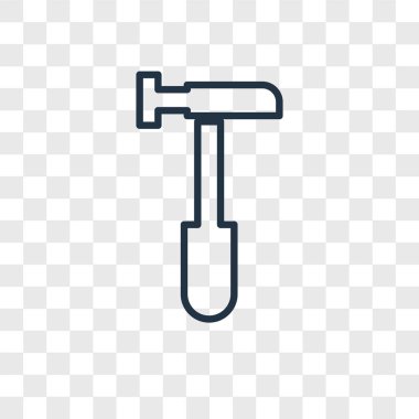 Saydam arka plan üzerinde çekiç logosunu kavramı izole çekiç vektör simgesi