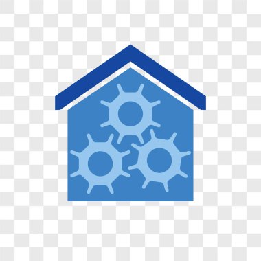 Saydam arka plan üzerinde akıllı ev logo kavramı izole akıllı ev vektör simgesi