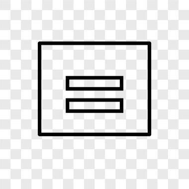 Saydam arka plan üzerinde eşit logo kavramı izole eşit vektör simgesi