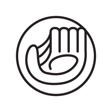 Eldiven simge vektör izole beyaz arka plan, eldiven şeffaf işareti, doğrusal spor sembolleri