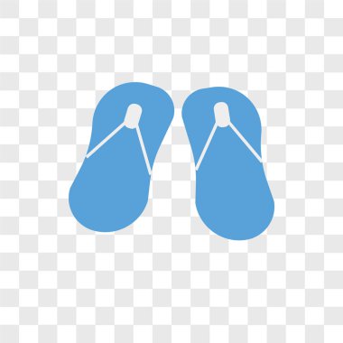 Flip flop vektör simgesi üzerinde şeffaf arka plan izole, Flip flop logo kavramı