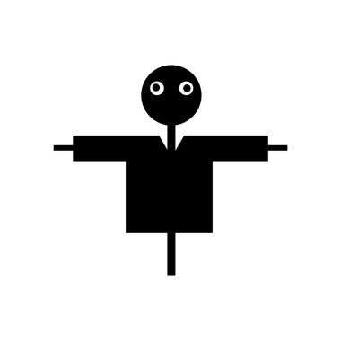 Korkuluk simge vektör beyaz arka plan üzerinde korkuluk şeffaf işareti, siyah sembolleri izole