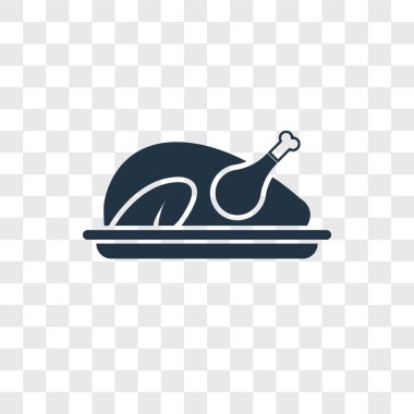 Saydam arka plan üzerinde tavuk logo kavramı izole tavuk vektör simgesi