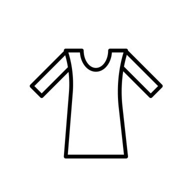 Gömlek simge vektör izole üzerinde beyaz arka plan, gömlek şeffaf işareti, çizgi veya doğrusal işareti, öğenin tasarım anahat tarzı