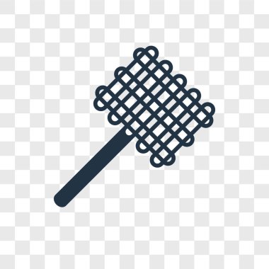 Saydam arka plan üzerinde ızgara logo kavramı izole ızgara vektör simgesi