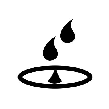 Su izole simge vektör kaydet su şeffaf işareti, beyaz arka planda siyah sembolleri