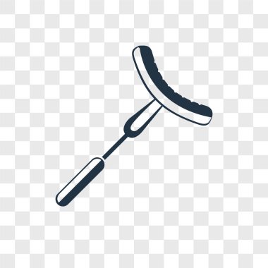 Saydam arka plan üzerinde sosis logo kavramı izole sosis vektör simgesi