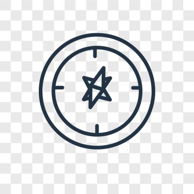 Saydam arka plan üzerinde pusula logo kavramı izole pusula vektör simgesi