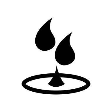 Su simge vektör izole beyaz arka plan, su şeffaf işareti, siyah sembolleri