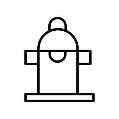 Hidrant simge vektör izole üzerinde beyaz arka plan, hidrant şeffaf işareti, çizgi veya doğrusal işareti, öğenin tasarım anahat tarzı