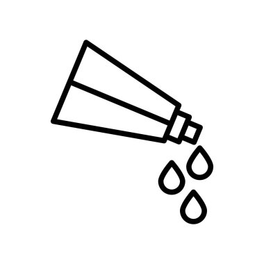 Boya tüp simge vektör, beyaz arka plan üzerinde izole boya tüp şeffaf işareti, çizgi ve anahat öğelerini lineer tarzda