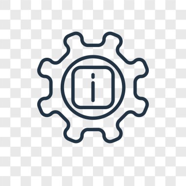 Saydam arka plan üzerinde bilgi logo kavramı izole bilgi vektör simgesi