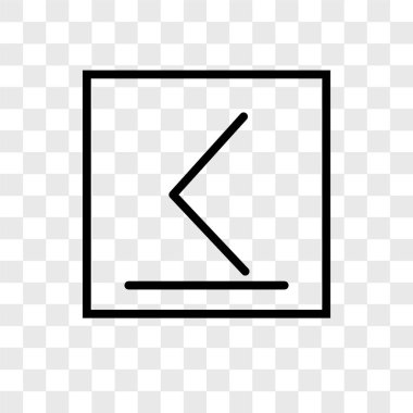 Vektör simgesine eşit veya üzerinde şeffaf arka plan izole, logo kavramı için eşit veya daha az olduğunu