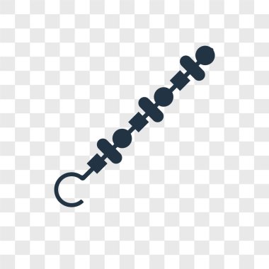 Saydam arka plan üzerinde şiş logo kavramı izole şiş vektör simgesi