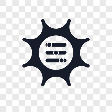 Saydam arka plan üzerinde seçenekleri logo kavramı izole seçenekleri vektör simgesi