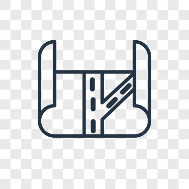 Şeffaf arka plan, harita logo kavramı izole vektör simge göster