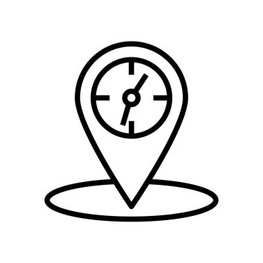 Yer tutucu simge vektör lineer tarzda şeffaf işareti, çizgi ve anahat öğelerini beyaz arka planda, yer tutucu izole