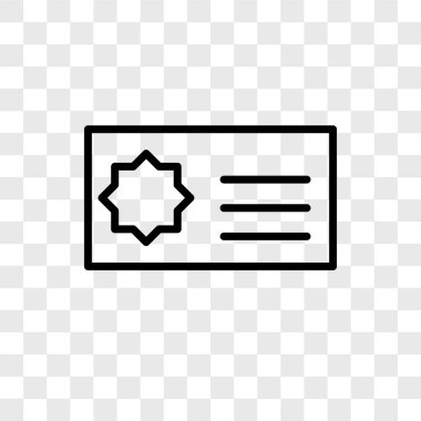 Saydam arka plan üzerinde kart logo kavramı izole kart vektör simgesi