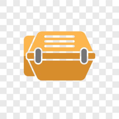 Saydam arka plan üzerinde hayvan taşıyıcı logo kavramı izole hayvan taşıyıcı vektör simgesi