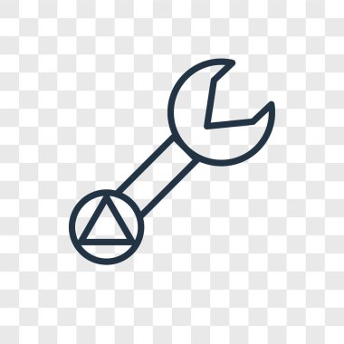 Saydam arka plan üzerinde İngiliz anahtarı logo kavramı izole anahtar vektör simgesine