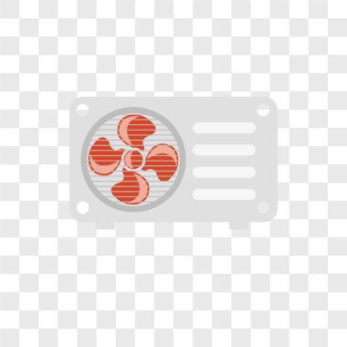 Saydam arka plan üzerinde Klima logo kavramı izole Klima vektör simgesi