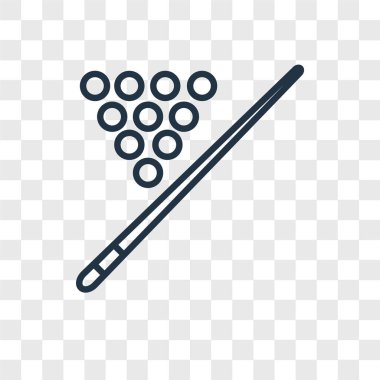 Saydam arka plan üzerinde Bilardo logo kavramı izole bilardo vektör simgesi