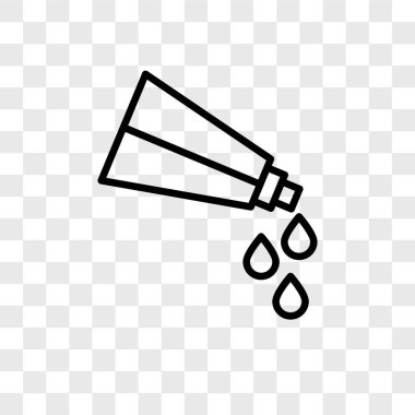 Saydam arka plan üzerinde boya tüp logo kavramı izole boya tüp vektör simgesi