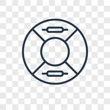 Saydam arka plan üzerinde cankurtaran logo kavramı izole cankurtaran vektör simgesi