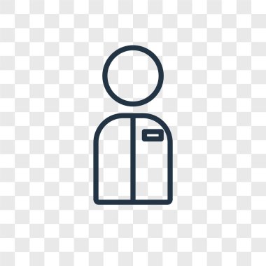 Saydam arka plan üzerinde Kullanıcı logo kavramı izole Kullanıcı vektör simgesi