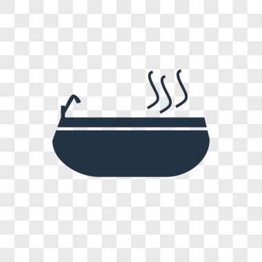 Saydam arka plan üzerinde Jakuzi logo kavramı izole Jakuzi vektör simgesi