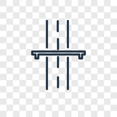 Saydam arka plan üzerinde otoyol logo kavramı izole otoyol vektör simgesi