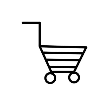 Sepeti simgesini izole üzerinde beyaz arka plan vektör, şeffaf işareti, çizgi veya doğrusal işareti, anahat stil öğesi tasarım sepeti